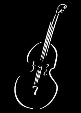 Cello Line Art Minimal