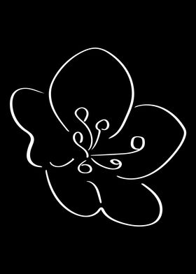 Blossom Line Art Minimal