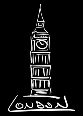 London Line Art Minimal