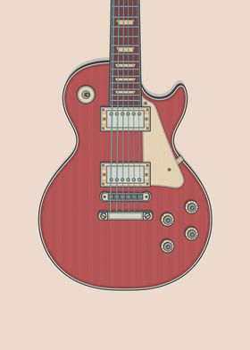 Cherry Red Rock LP Guitar