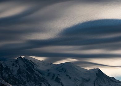 Clouds on Mont Blanc