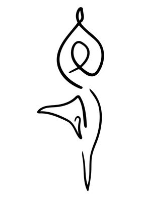 Yoga Line Art Minimal