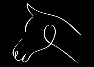 Horse Line Art Minimal