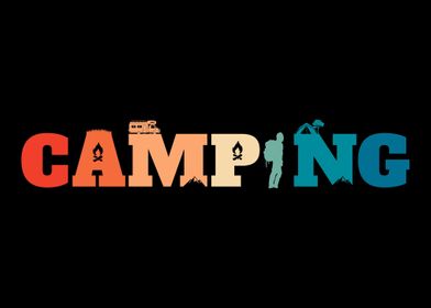 Retro Camping Tent Vintage