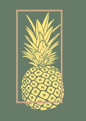 Sage Green Pineapple Print