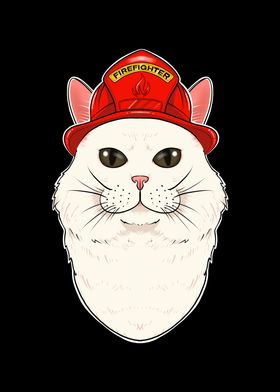 Cat Lover I Fireman Cat I