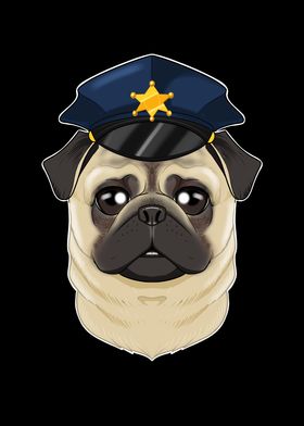 Police Pug Canine Handler