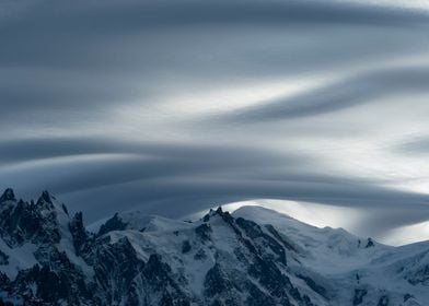 Stormy sky on Mont Blanc 