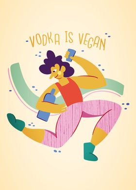 Vegan Vodka Funny Poster