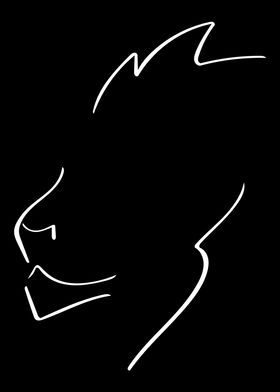 Lion Line Art Minimal