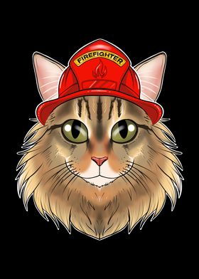 Cat Lover I Fireman Cat I