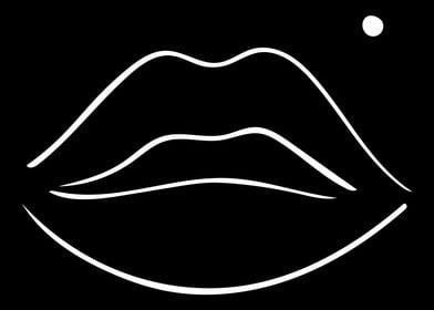 Mouth Line Art Minimal