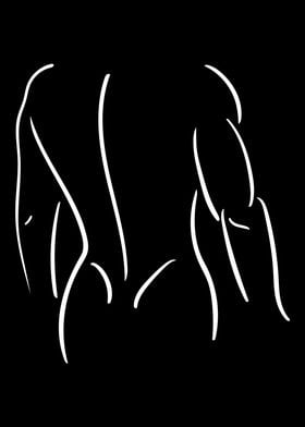 Male Body Line Art Minimal