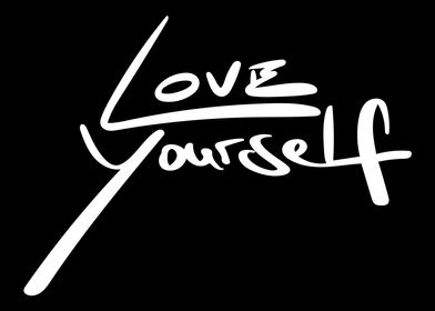 Love Yourself Line Art