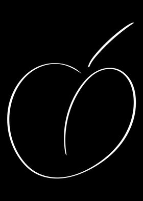 Peach Line Art Minimal