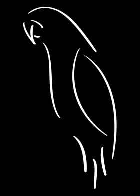 Parrot Line Art Minimal