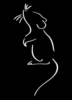 Mouse Line Art Minimal