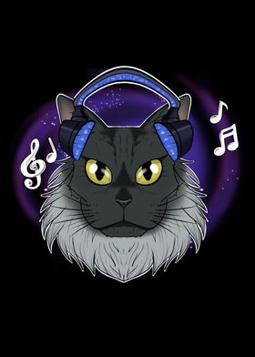 Cute Maine Coon Cat Music