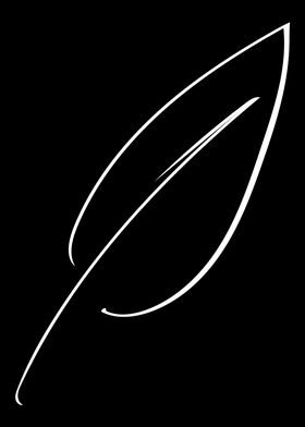 Leaf Line Art Minimal