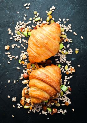 Croissants with chocolate