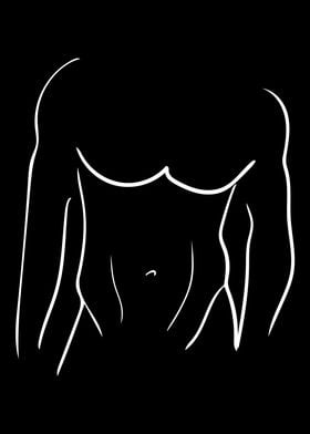 Male Body Line Art Minimal