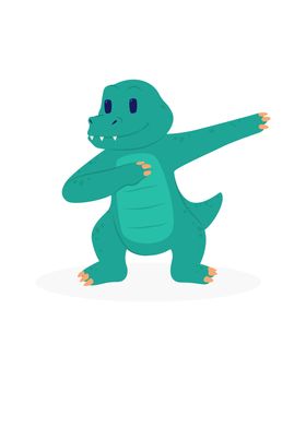 Dabbing dance white crocod