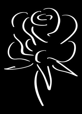 Rose Line Art Minimal