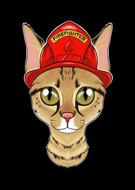 Firefighter Savannah Cat