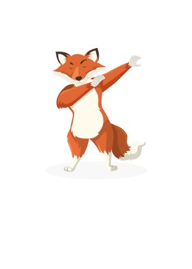 Dabbing dance white fox