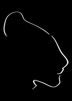 Lioness Line Art Minimal