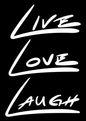 Live Love Laugh Line Art