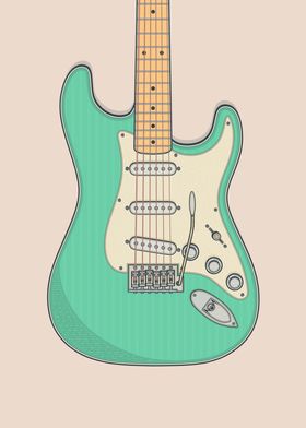 Sea Foam Green Strat