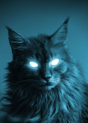 Cat glow eyes