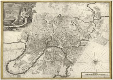 Map of Moscow 1745