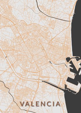 Valencia City Map Poster By DkDesign Displate 5fdc4b96bb7d9978cf07982db34001ef 93818fbfc0bad5a7f9908544975ddc42