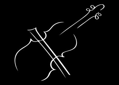 Violin Line Art Minimal