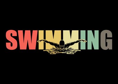 Retro Swimming Vintage