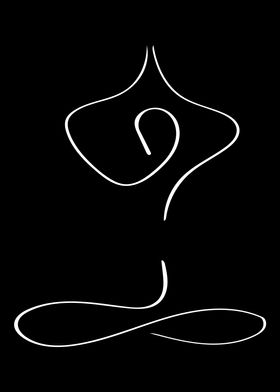 Yoga Line Art Minimal