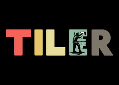 Retro Floor Tiler Vintage