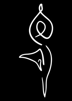 Yoga Line Art Minimal