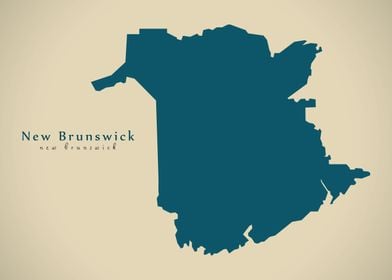 New Brunswick province map