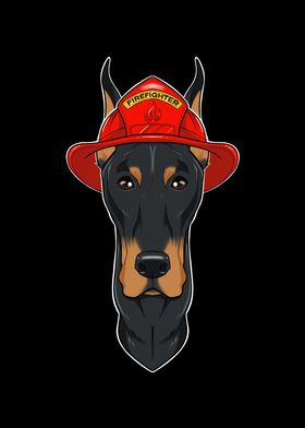 Firefighter Doberman