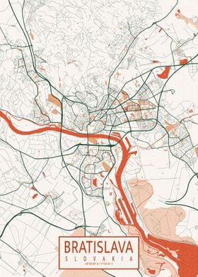 Bratislava Map Bohemian