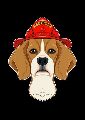 Firefighter Beagle Canine