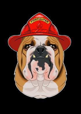 English Bulldog Fireman