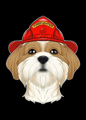 Firefighter Shih Tzu