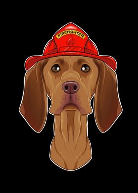 Firefighter Vizsla Canine