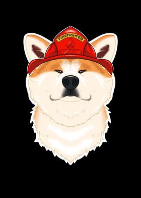 Firefighter Akita Inu