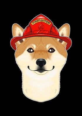 Firefighter Shiba Inu