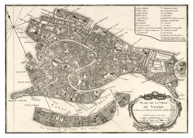 Map of Venice  1764